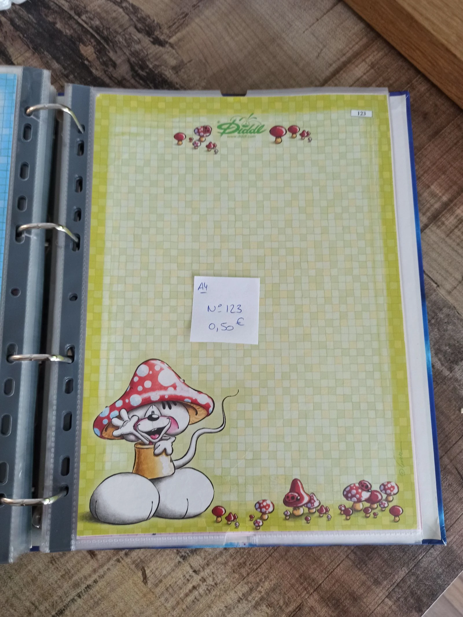 Feuille Diddl A4 123 0,50e 